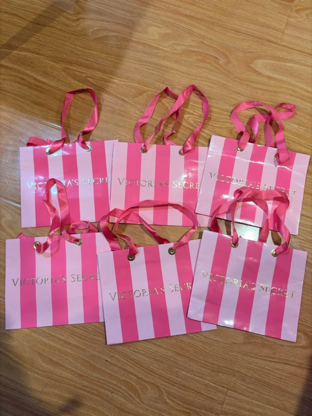 10 Victoria’s Secret Gift Bags-7.5”x6”x3.5”